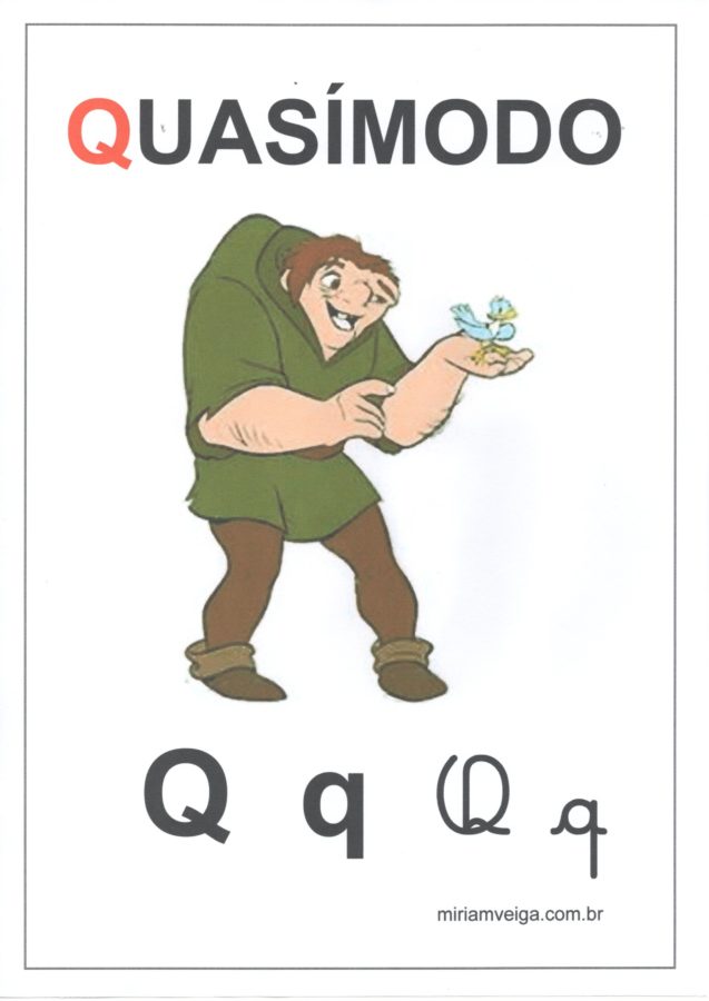 Alfabeto para parede-Filmes com ABCD-Letra Q