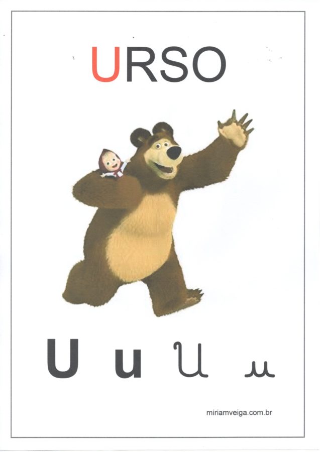 Alfabeto para parede-Filmes com ABCD-Letra U