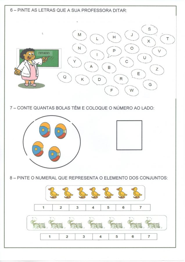 Avaliação Diagnóstica 1 ANO-Parte 2-Folha 3