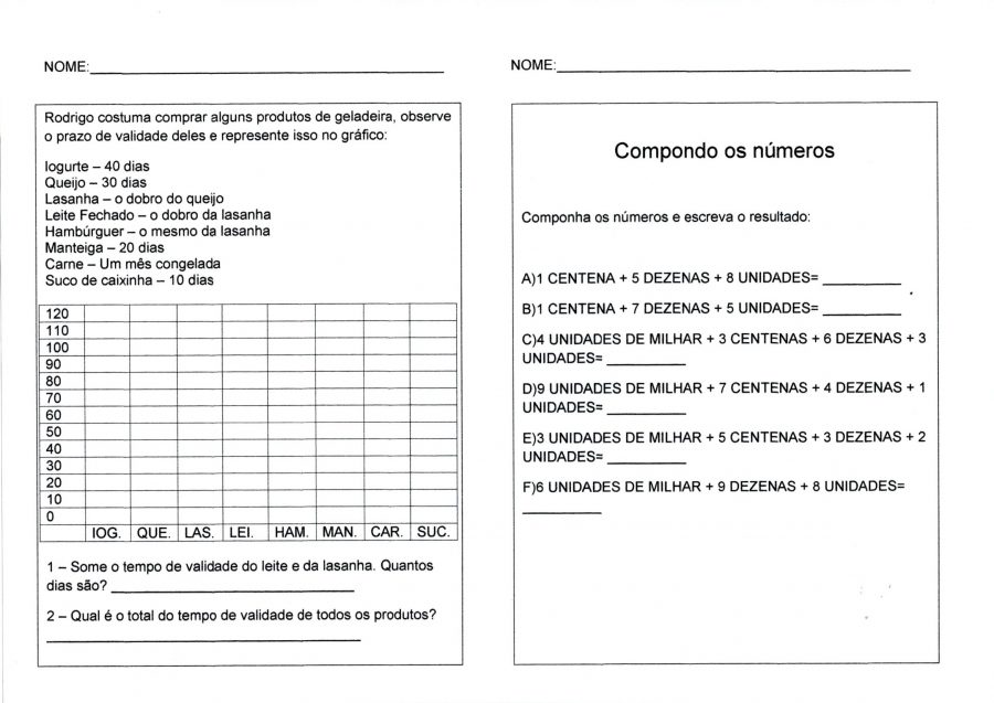 Gráficos-Produção e análise-Composição DE NUMERAIS