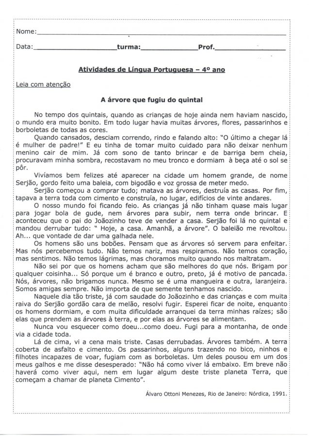 leitura e interpretação narrativa-folha 1
