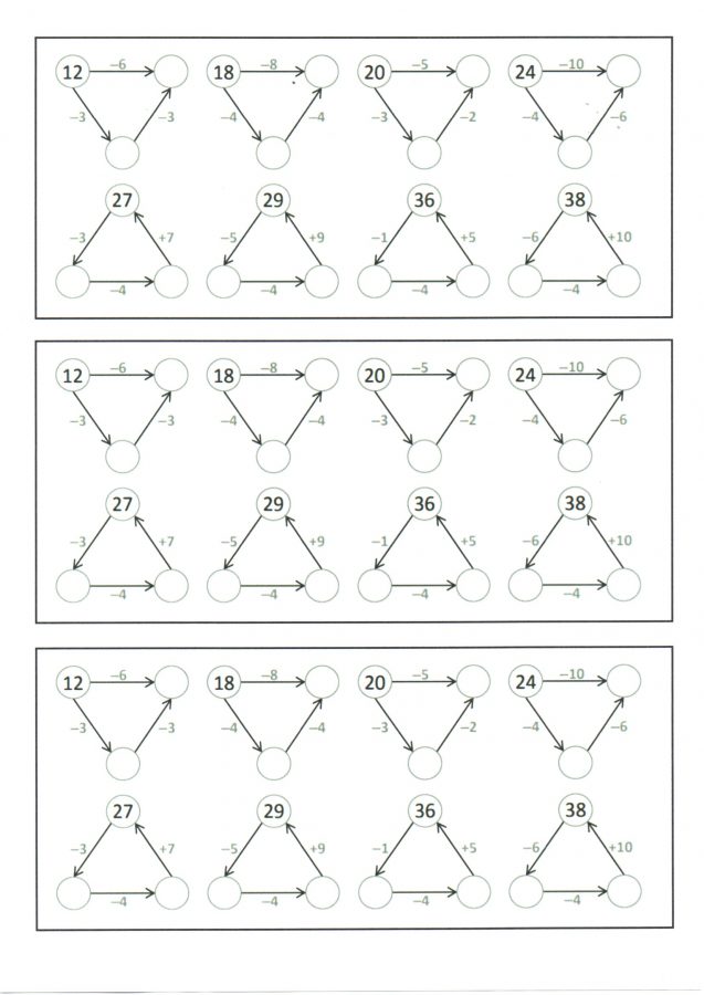 Subtração-Siga a instrução das setas