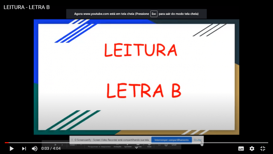 VIDEOAULA-ATIVIDADE DE LEITURA-LETRA B