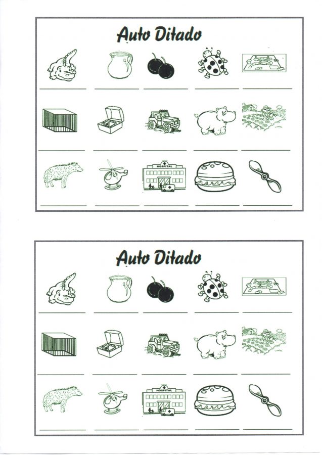 Autoditado-Escreva os nomes dos desenhos