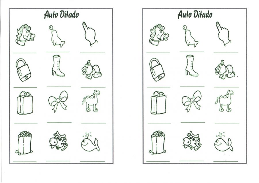 Autoditado-Escreva os nomes abaixo dos desenhos