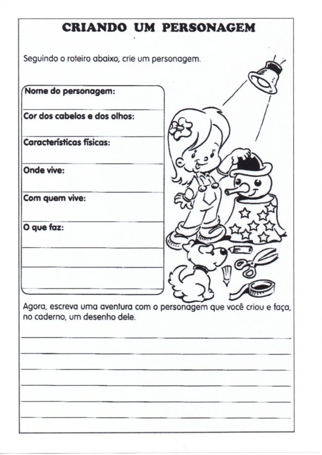 Produção de texto-Criando um personagem