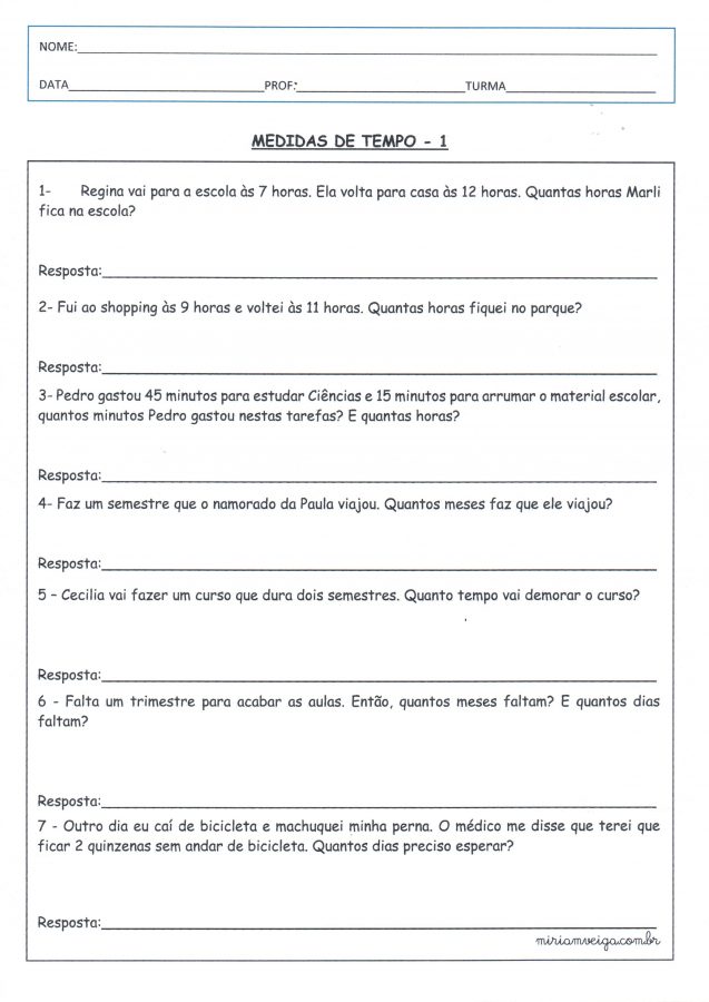 Problemas de Medidas de Tempo-Parte 1