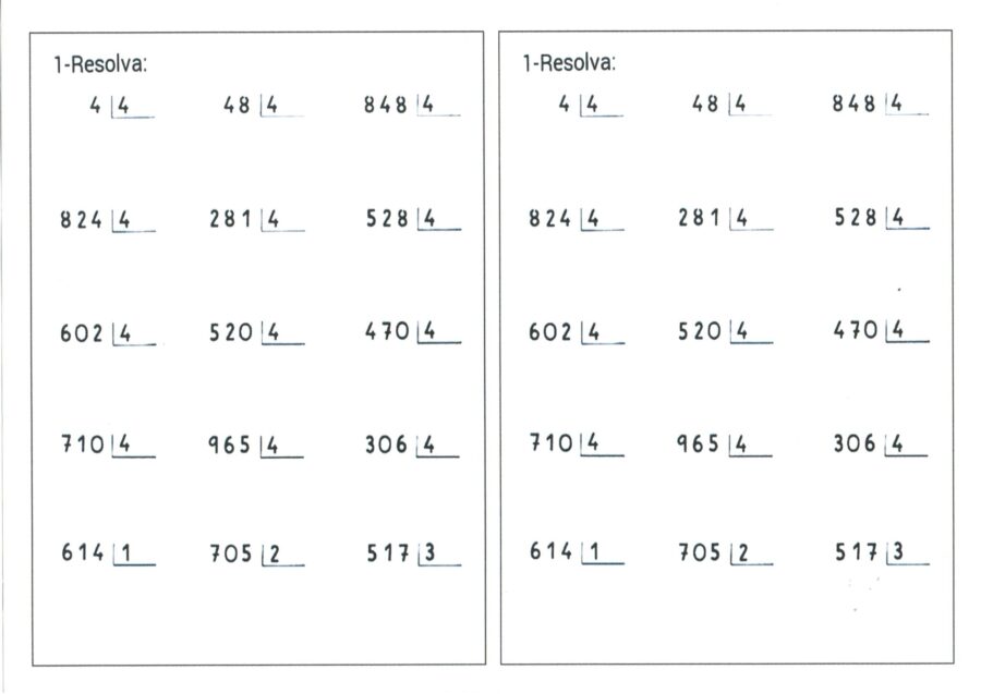 Matemática-Divisão para resolver · Alfabetização Blog