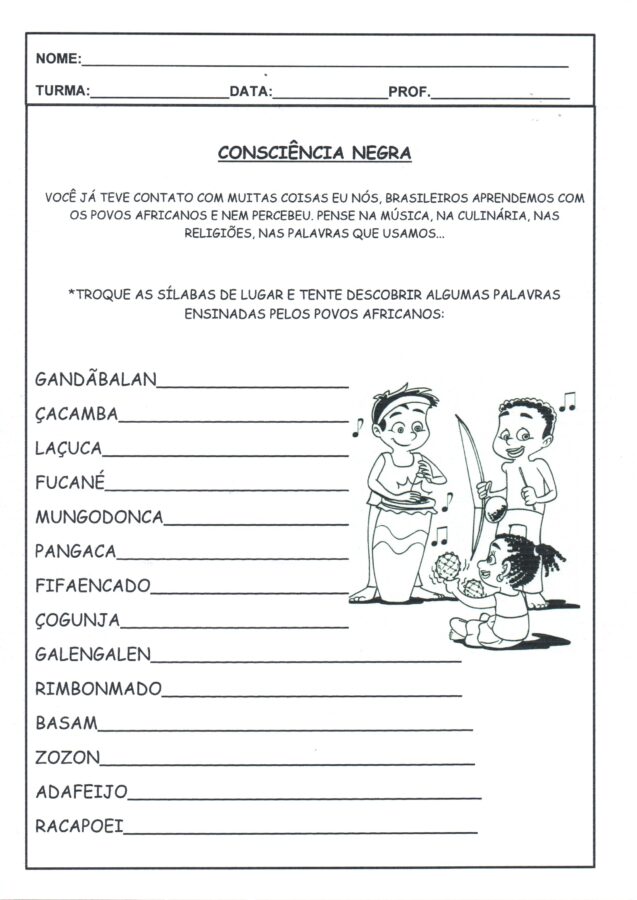 Dia da Consciência negra-Palavras que herdamos