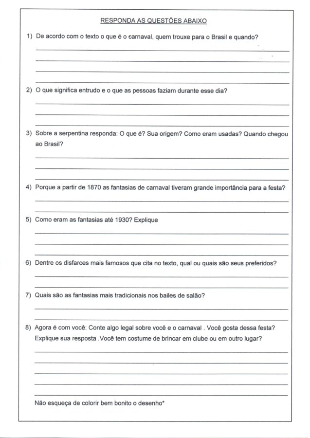 Leitura e interpretação-Carnaval 2