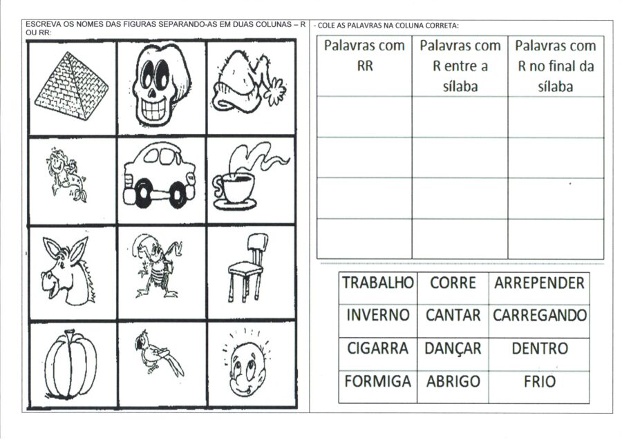 Atividade com as Letras R e RR