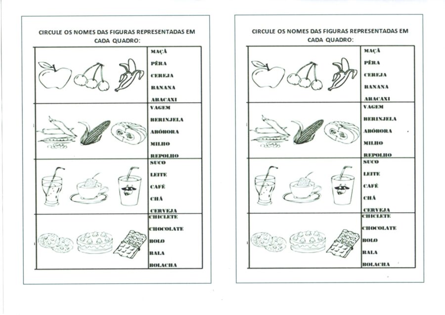 Atividade de Leitura Circule os nomes