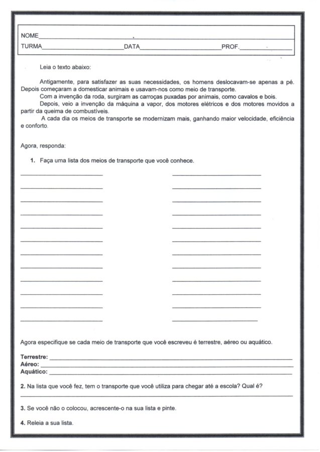Avaliação de História-Parte 1-Transportes