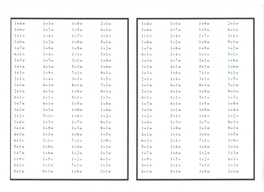 Atividade de Matemática-Adição - Folha 01