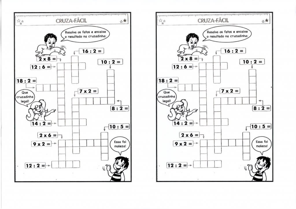 Cruzadinha-Divisão e Multiplicação