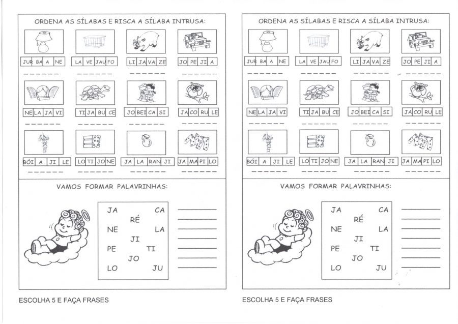 Ordenar Sílabas e Escrever