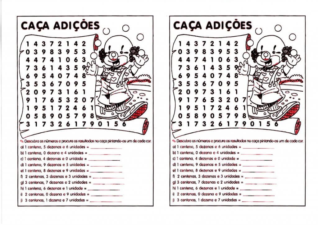 Caça-Números-Matemática Adição