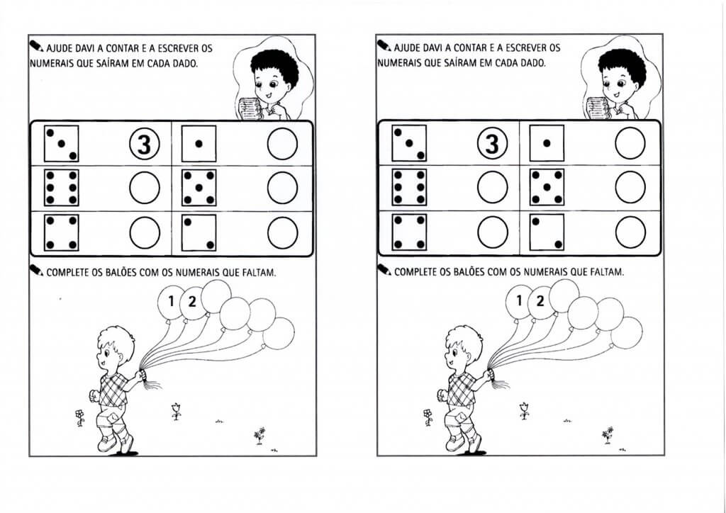 Atividade de Matemática-Contagem de 1 a 6