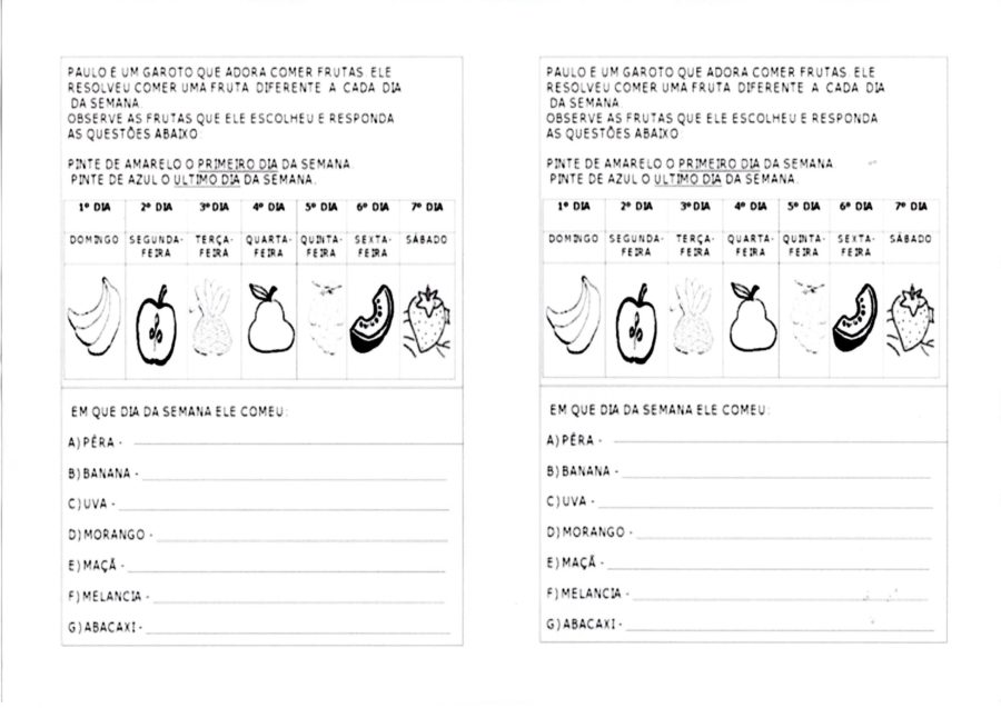 Interpretação de Tabelas-Semana Primeiro e Último
