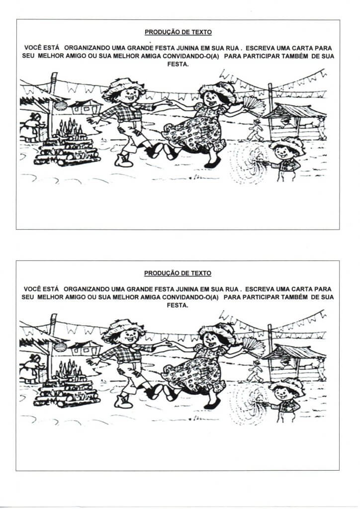 Produção de texto Carta Junina