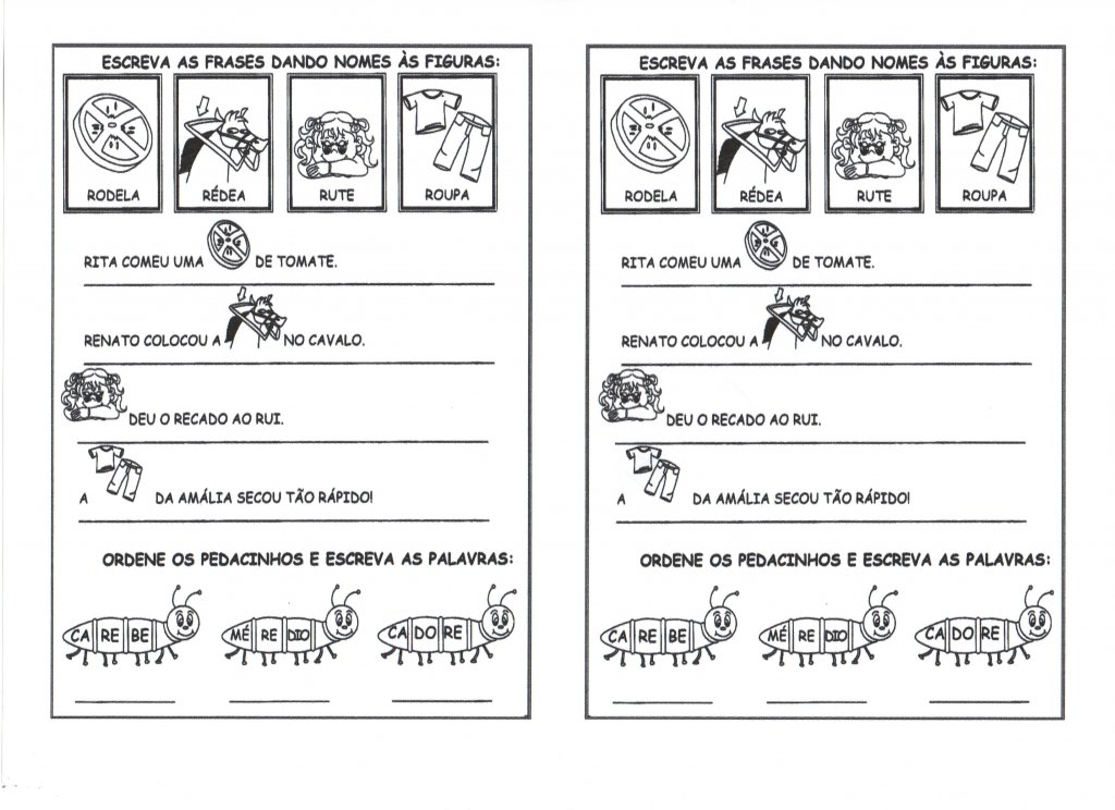 Atividade com a letra R-Folha 1