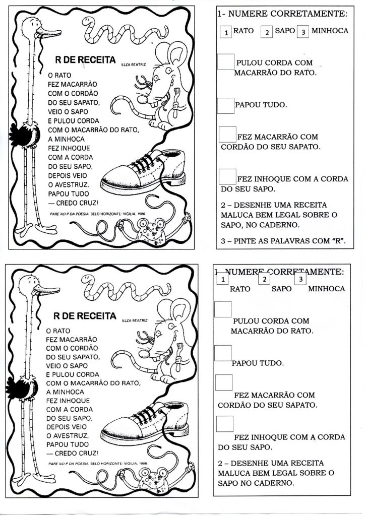 Poema com Interpretação R de Receita