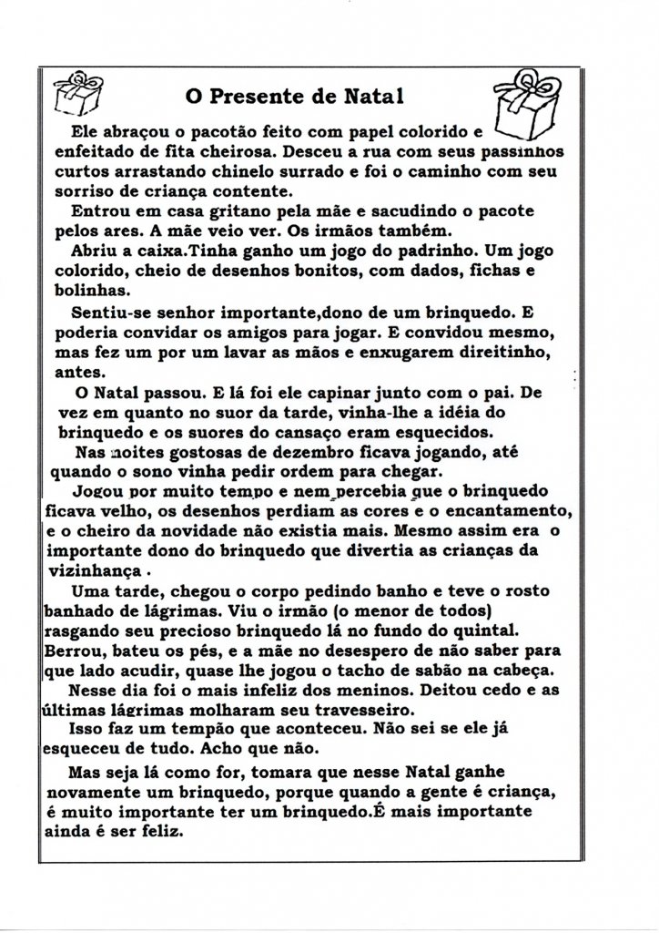 Interpretação de Texto-O Presente de Natal