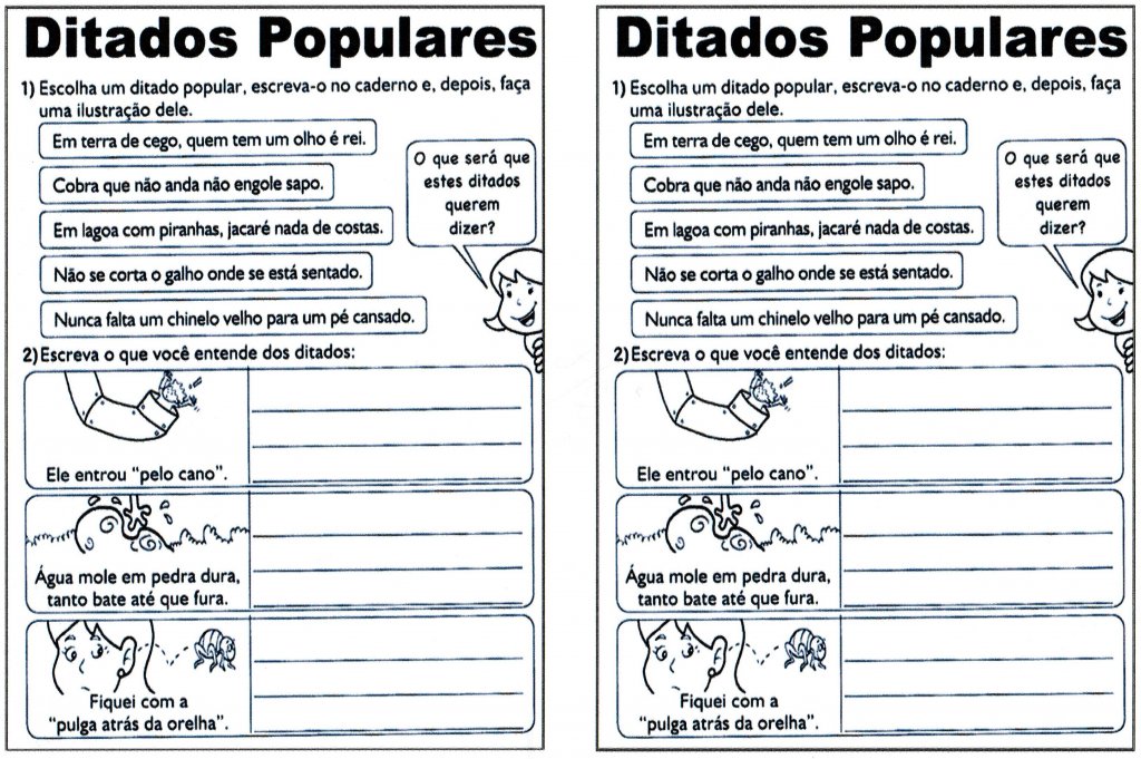 Ditados Populares-Cultura popular Interpretação