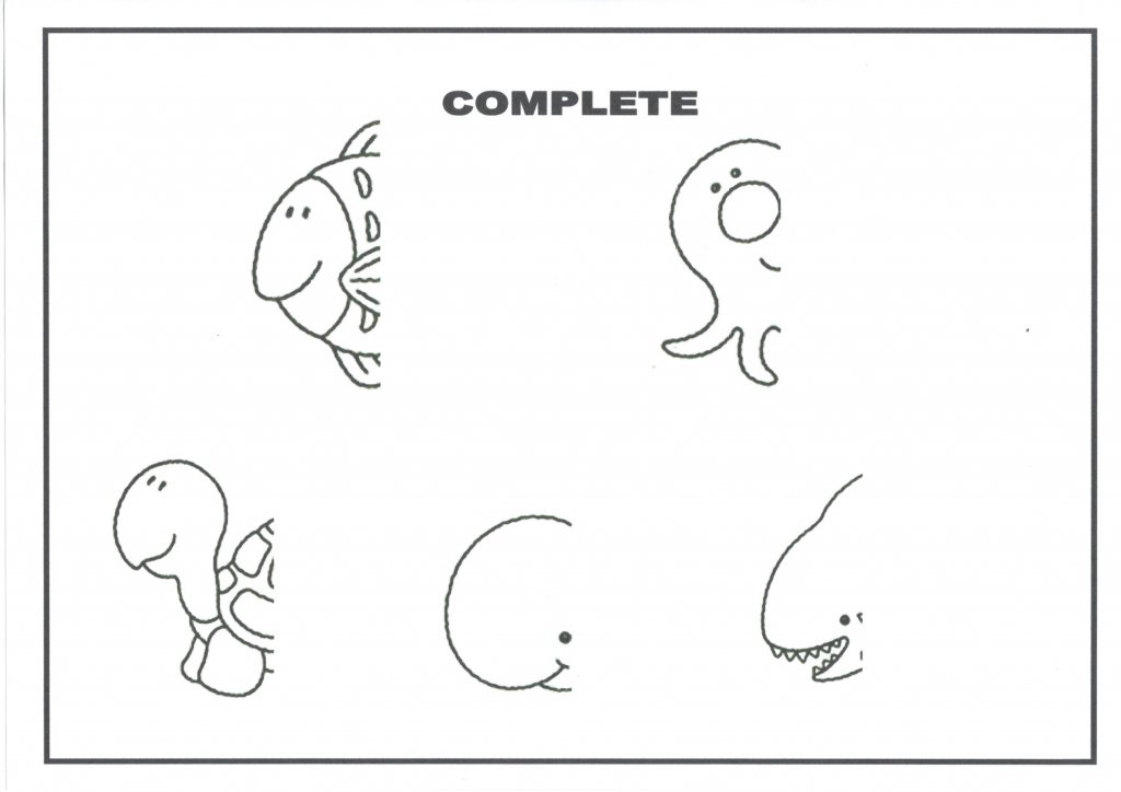 Educação Infantil-Encontre o que falta e complete-Folha 1