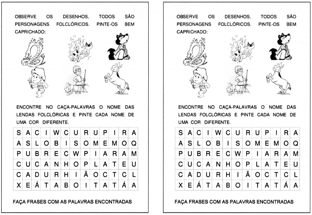 Caça-Palavras do Folclore