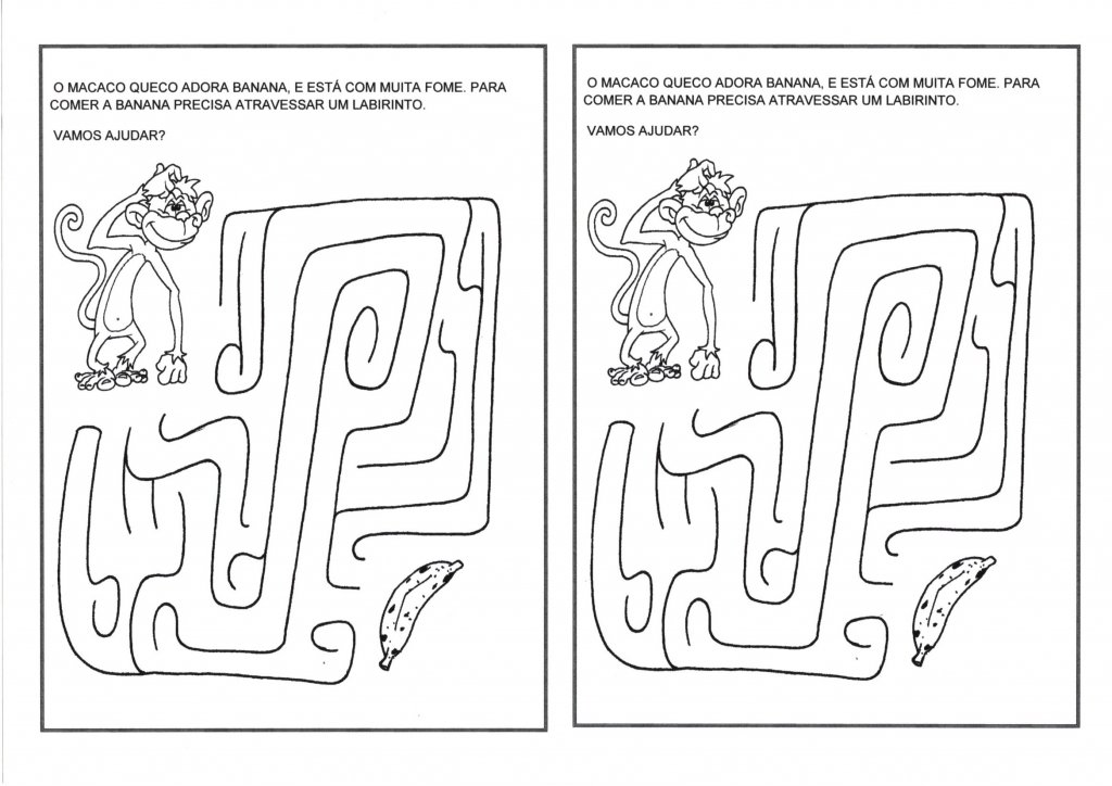 Educação Infantil-Língua Portuguesa-Labirinto-Folha 1