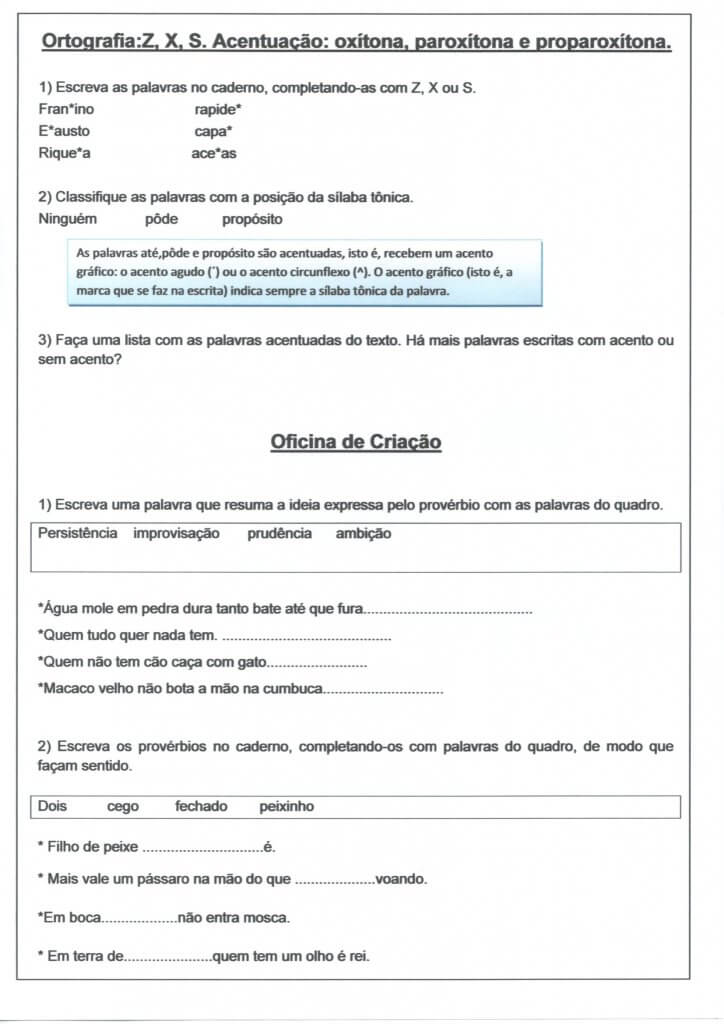 Ortografia-Z e S-Acentuação e Classificação das Sílabas