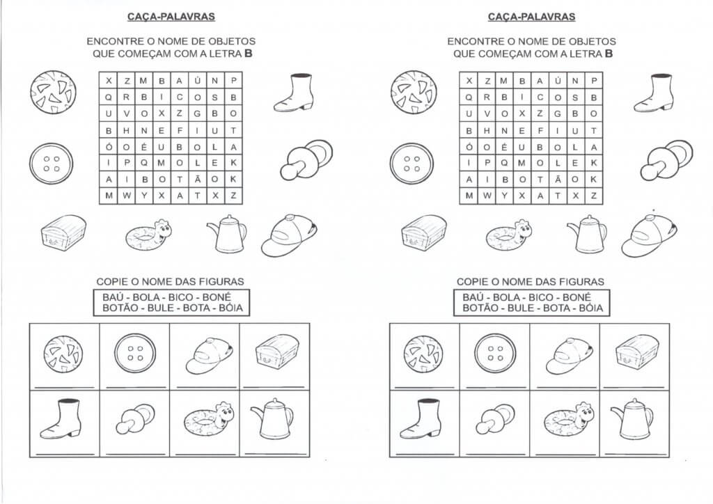 Caça-Palavras-Língua Portuguesa-Letra B
