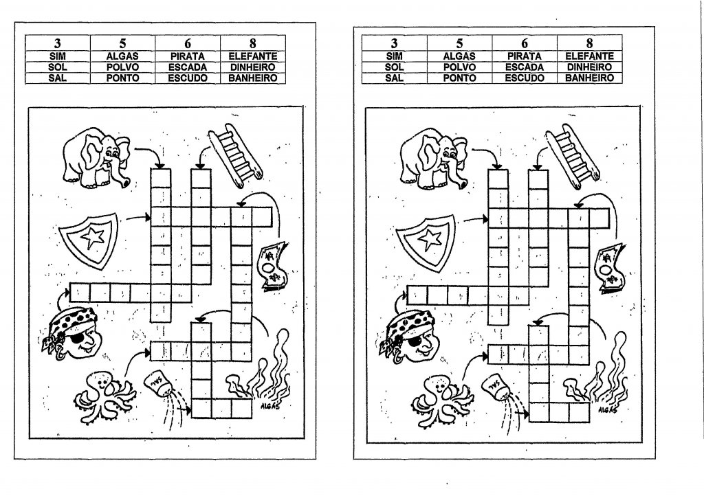 Cruzadinhas com banco de palavras