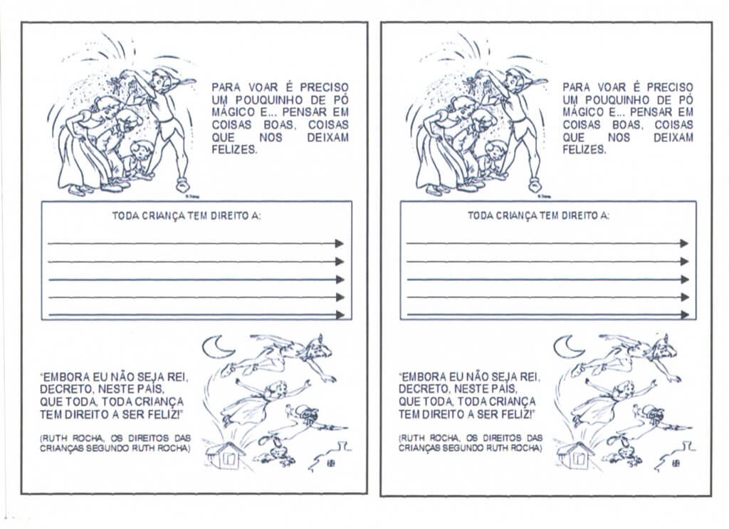 Atividade Peter Pan-Personagens Recorte e Cole-Folha 1