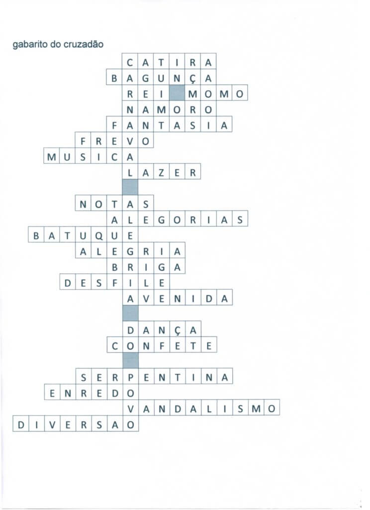 Atividades de Carnaval para EJA-Parte 2