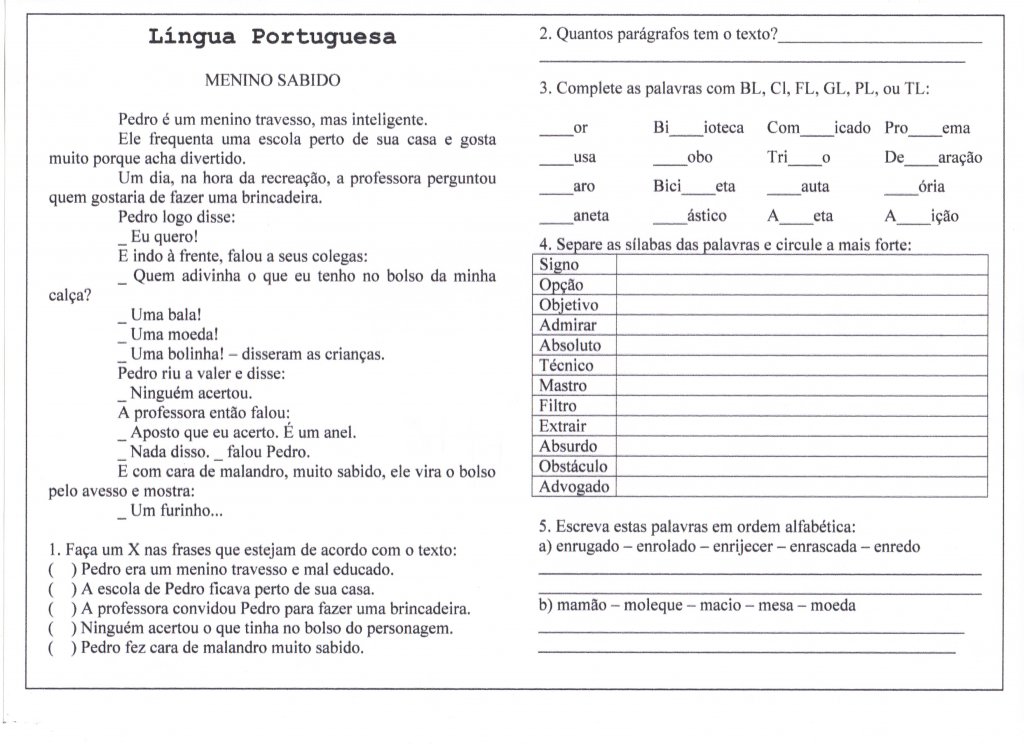 Dificuldades Ortográficas Variadas