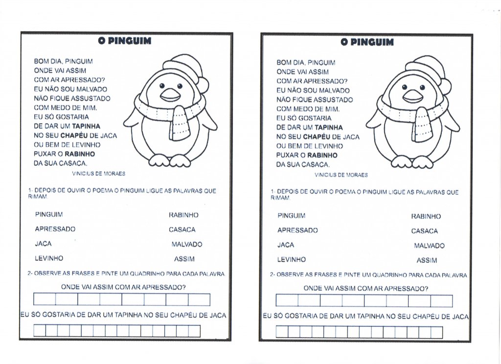 Interpretação de texto O Pinguim-Folha 1