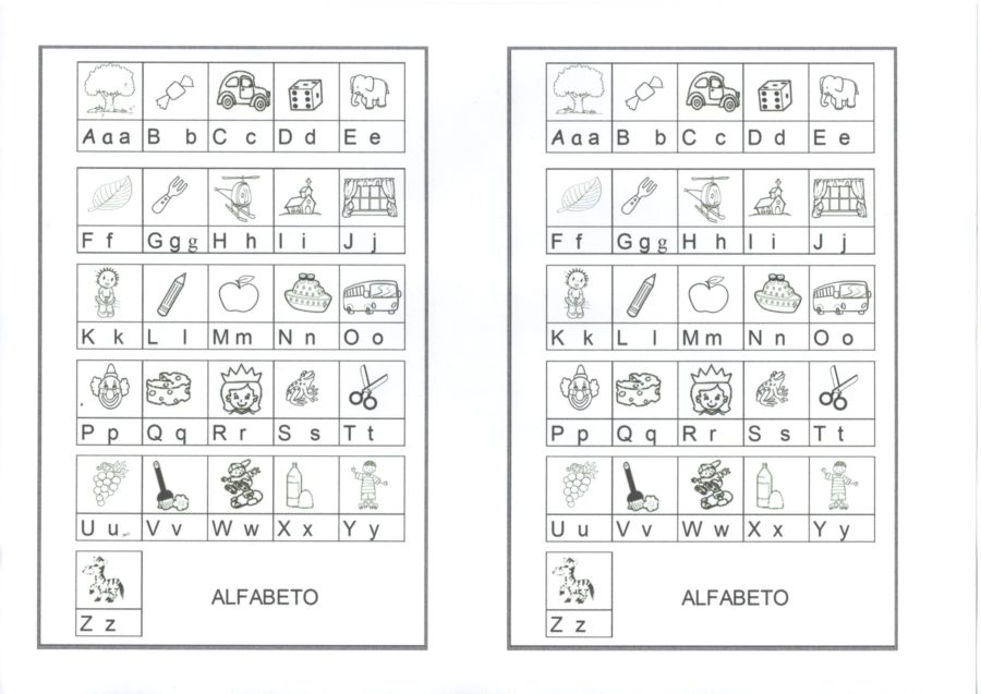 Alfabeto-Maiúsculo e minúsculo para caderno