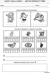 ATIVIDADES-A-I-TURMA DA MÔNICA