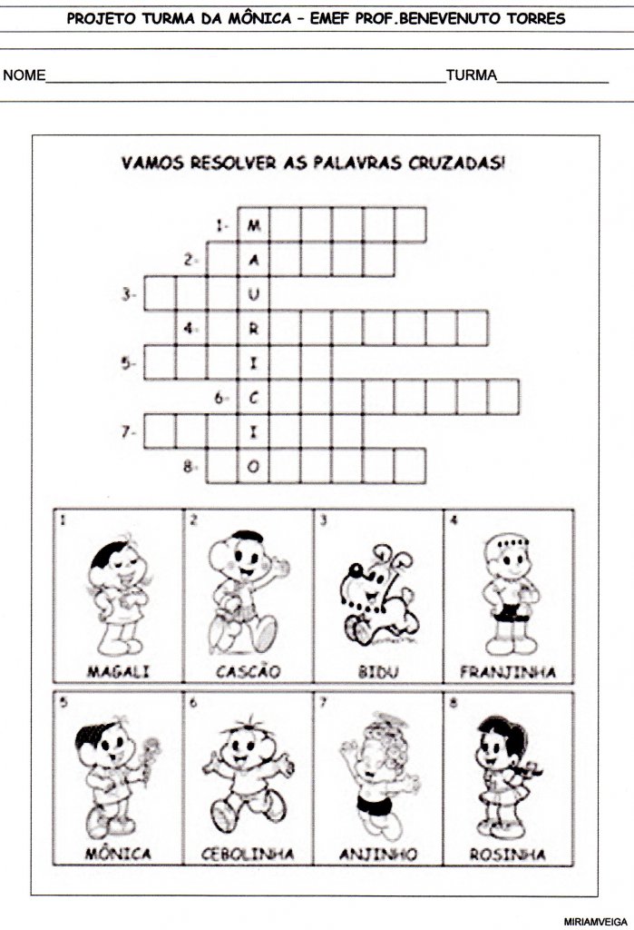 TURMA DA MÔNICA-ATIVIDADES 4