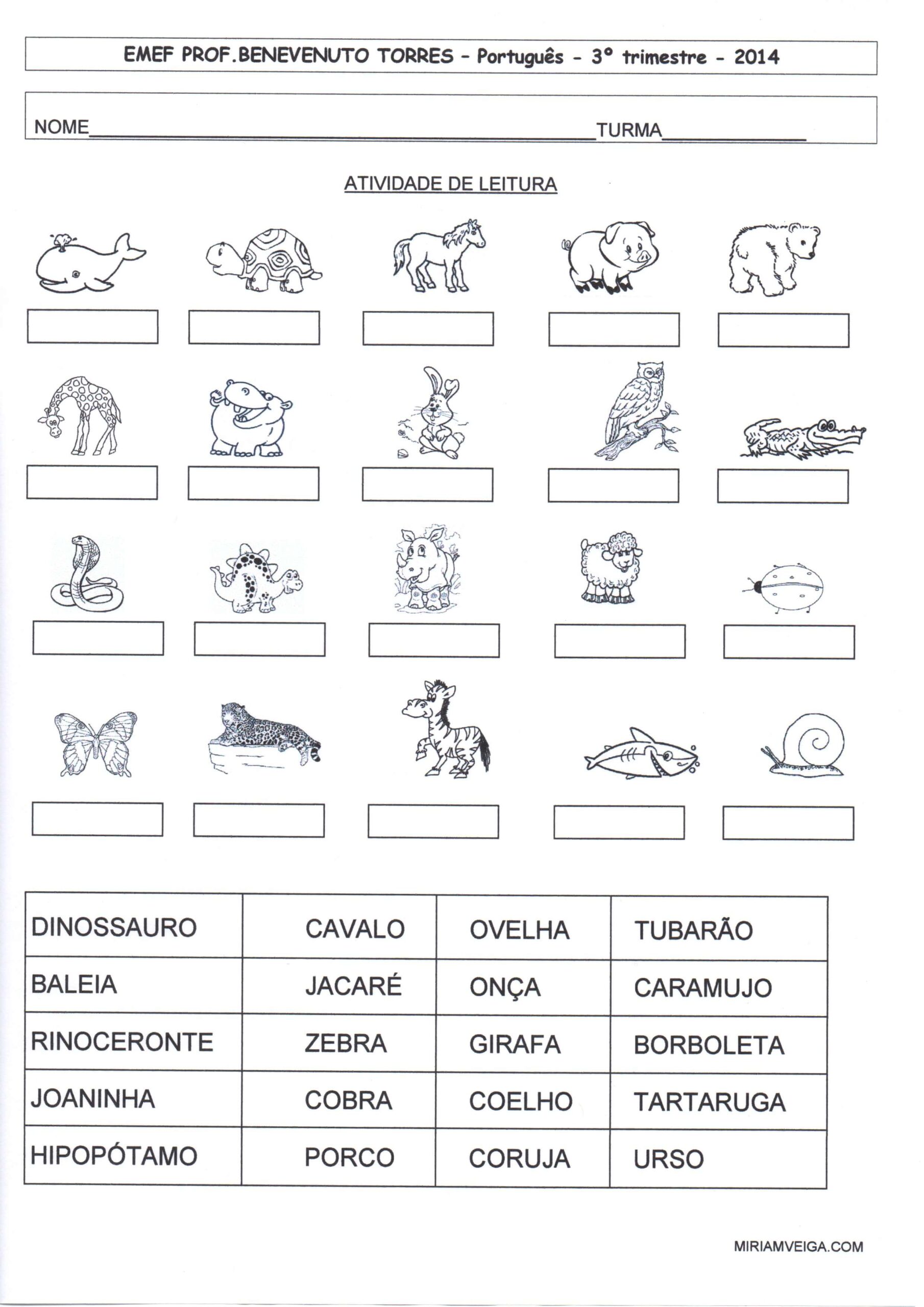 Avaliações 3º Trimestre-1º Ano-Português 3 · Alfabetização Blog