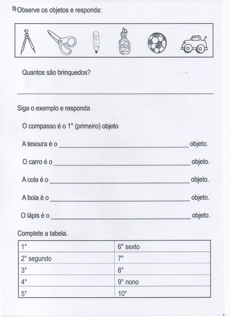 Avaliação-1º ano-3 contagem, sequência e tabela