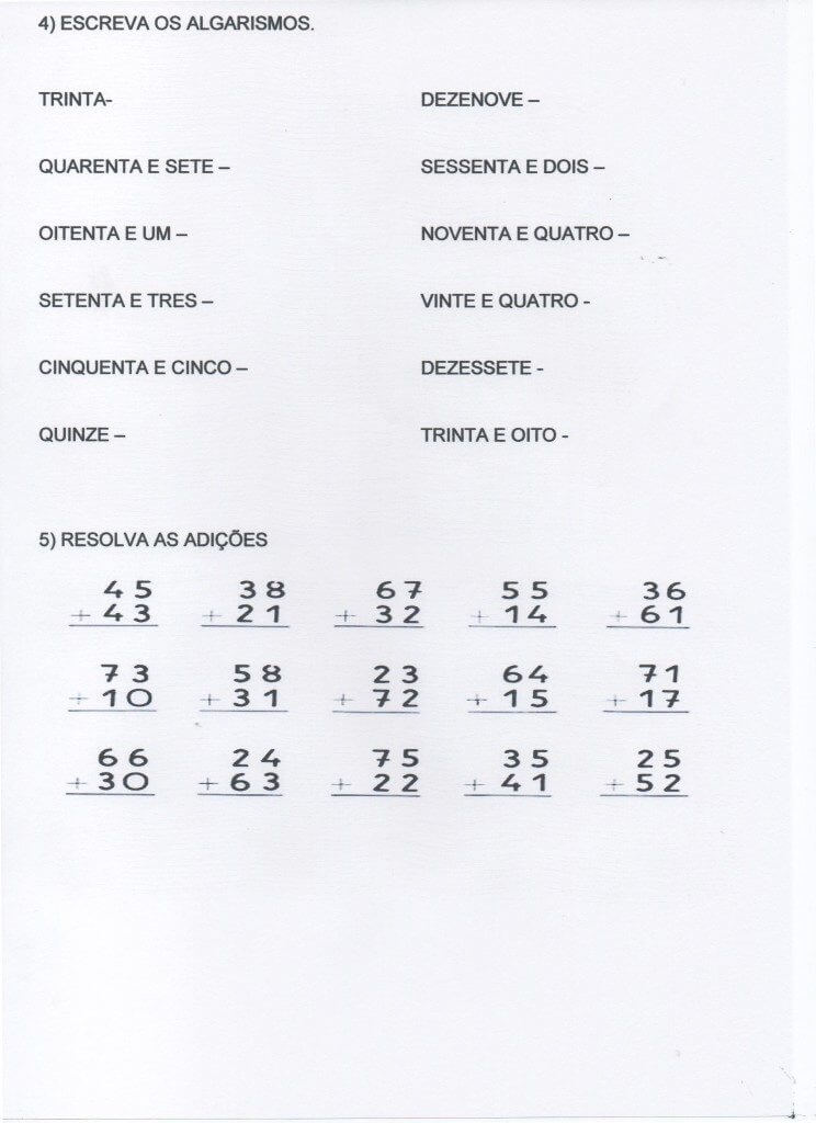 Avaliação-1º ano-4 Números, algarismos e continhas