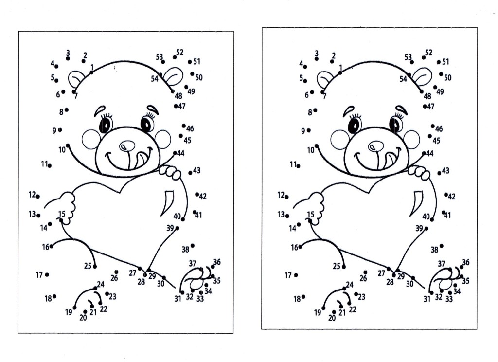 Ligue os pontos até o número 54