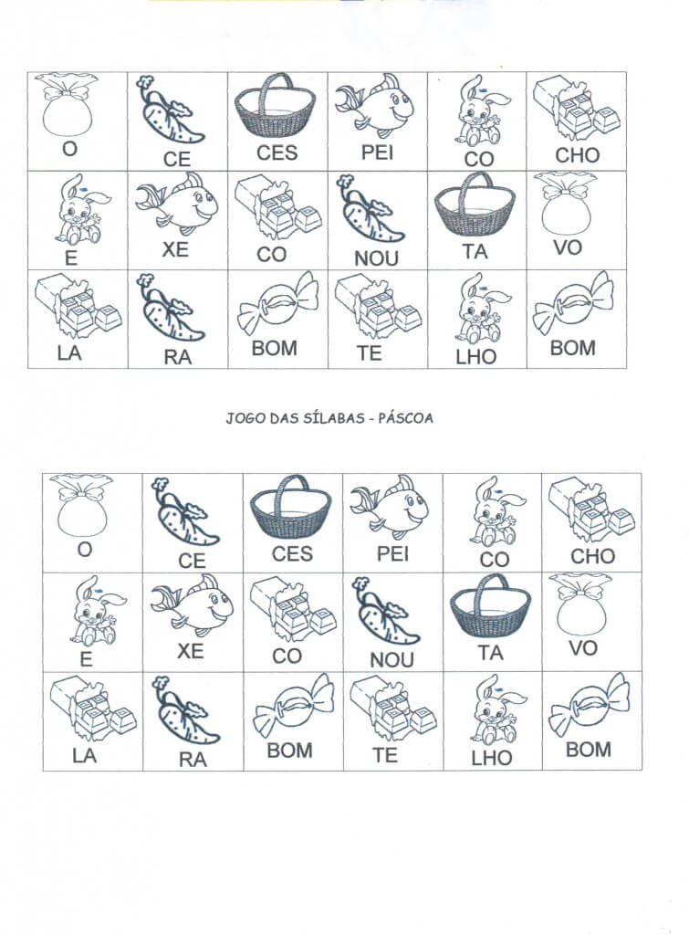 Jogo das Sílabas-Páscoa