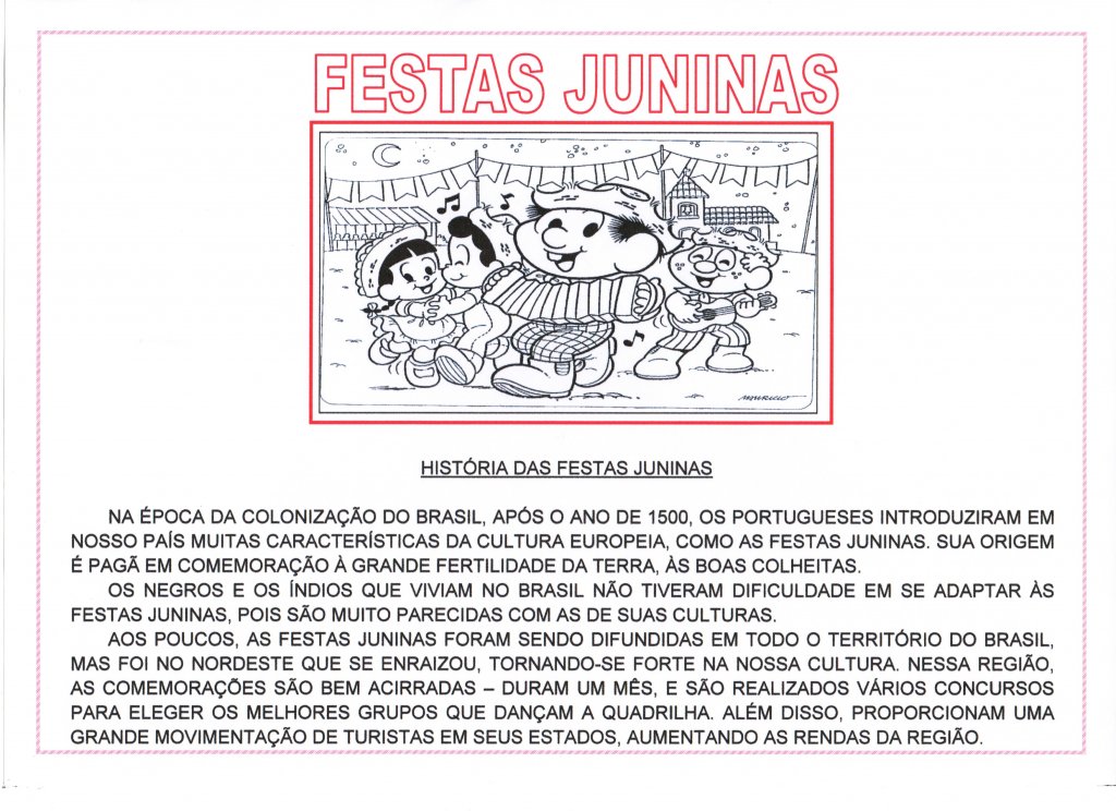 Livro da Festa Junina-Atividade Completa-Parte 1-Folha 1