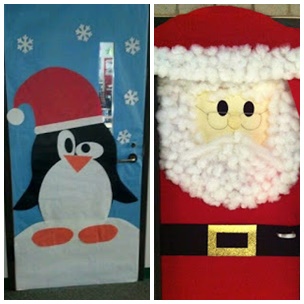 Sugestões para enfeites de portas de salas com o Tema do Natal-Folha 5