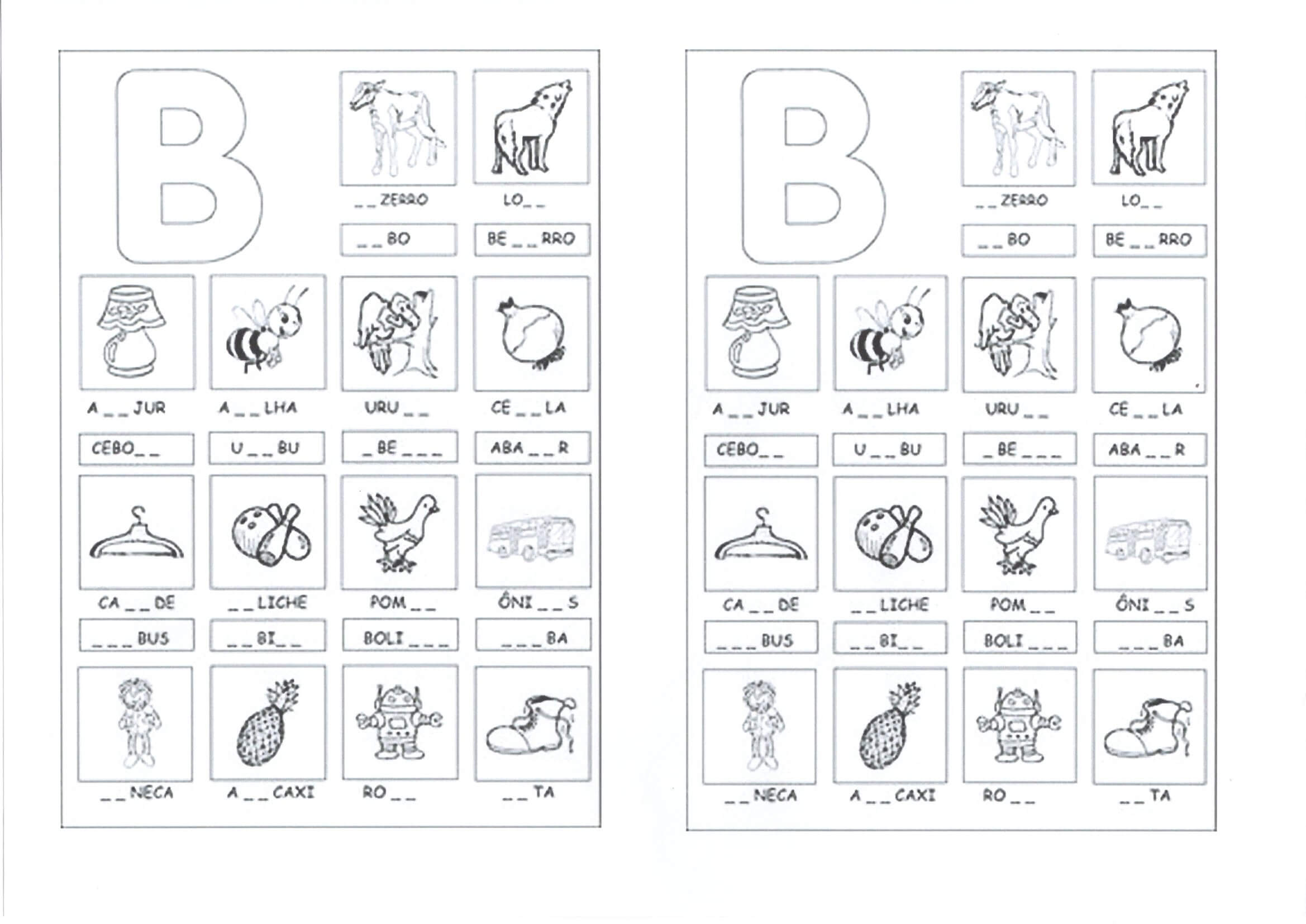 Silaba B Worksheet