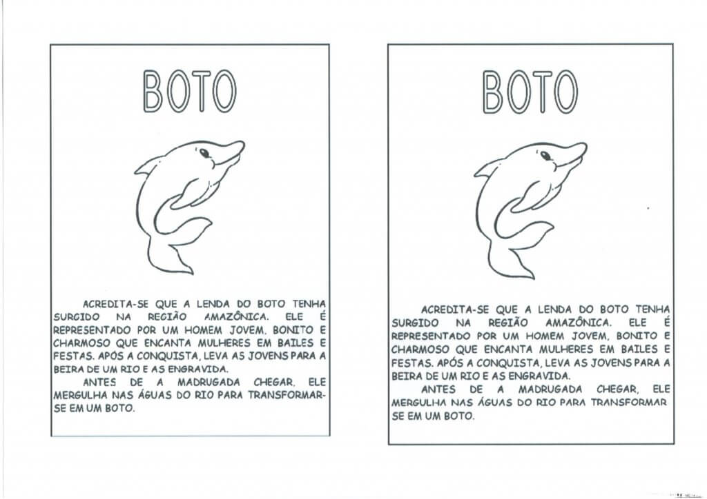 Personagens do Folclore-Boto Boitatá e Curupira-BOTO